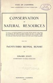 Cover of: Conservation of natural resources ...