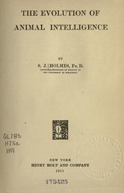 Cover of: The evolution of animal intelligence by Holmes, Samuel J.