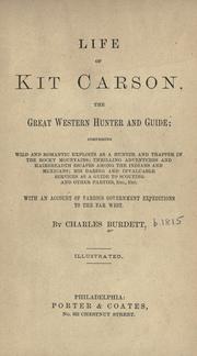 Cover of: Life of Kit Carson by Burdett, Charles