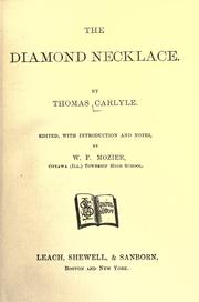 Cover of: The  diamond necklace by Thomas Carlyle