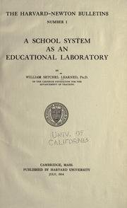 Cover of: A school system as an educational laboratory