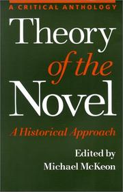 Cover of: Theory of the novel: a historical approach