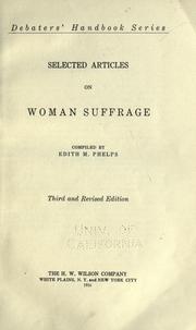 Cover of: Selected articles on woman suffrage