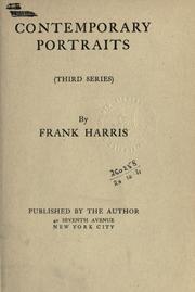 Cover of: Contemporary portraits. by Frank Harris