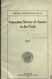 Cover of: Inspection service of armies in the field, 1917.