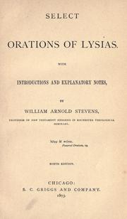 Cover of: Select orations of Lysias by Lysias