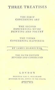 Cover of: Three treatises by Harris, James