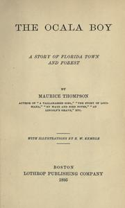 Cover of: The Ocala boy: a story of Florida town and forest
