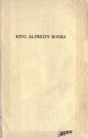 Cover of: King Alfred's books by Alfred King of England