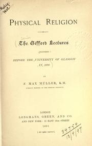 Cover of: Physical religion by F. Max Müller