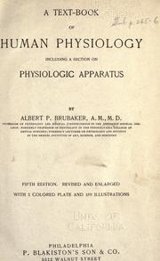 Cover of: A text-book of human physiology by Brubaker, Albert Philson