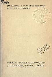 Cover of: Jane Clegg by Ervine, St. John G.