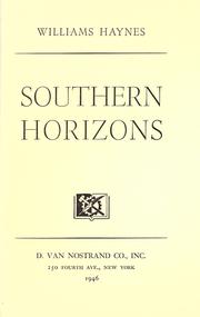 Cover of: Southern horizons.