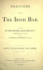 Cover of: Sketches of the Irish bar by Richard Lalor Sheil