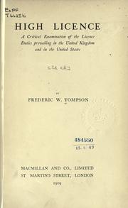 High licence by Frederic W. Tompson