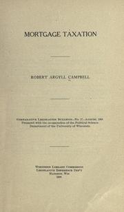 Mortgage taxation by Robert Argyll Campbell