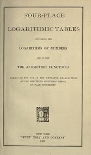 Cover of: Four place logarithmic tables by Percey F. Smith