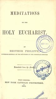 Cover of: Meditations on the Holy Eucharist