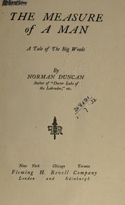 Cover of: The measure of a man: a tale of the big woods