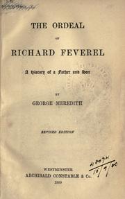Cover of: The ordeal of Richard Feverel by George Meredith