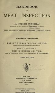 Handbook of meat inspection by Robert von Ostertag