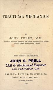 Cover of: Practical mechanics: by John Perry ...