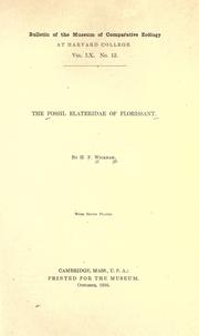 Cover of: The fossil Elateridae of Florissant. by Henry Frederick Wickham