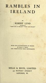 Cover of: Rambles in Ireland by Lynd, Robert