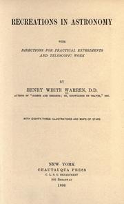 Cover of: Recreations in astronomy. by Henry White Warren