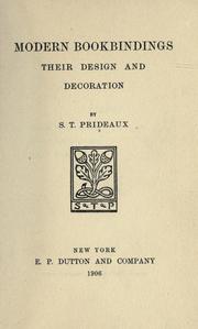 Cover of: Modern bookbindings, their design and decoration.