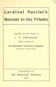 Cover of: Cardinal Mercier's retreat to his priests