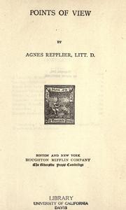 Cover of: Points of view by Agnes Repplier