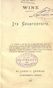 Cover of: Wine and its counterfeits ...