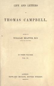 Cover of: Life and letters. by Thomas Campbell