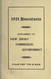 Cover of: New Jersey commission government law (Walsh act). by Lewis Townsend Stevens