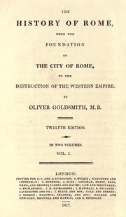 Cover of: The history of Rome by Oliver Goldsmith