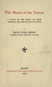 Cover of: The blood of the nation