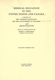 Cover of: Medical education in the United States and Canada by Abraham Flexner