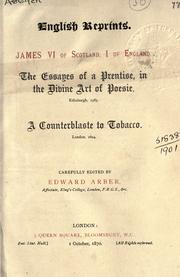 Cover of The essays of a prentise, in the divine art of poesie