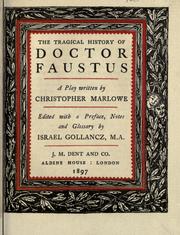 The Tragical History Of Doctor Faustus 1897 Edition Open Library