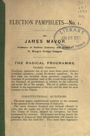 Cover of: radical programme.