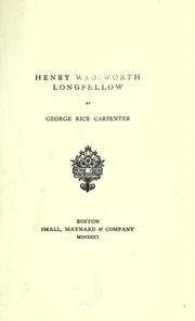 Cover of: Henry Wadsworth Longfellow.