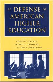 Cover of: In Defense of American Higher Education | 