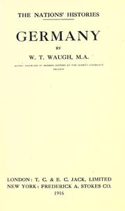 Cover of: Germany by W. T. Waugh