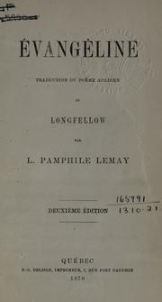 Cover of: Evangéline. by Henry Wadsworth Longfellow