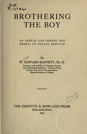 Cover of: Brothering the boy: an appeal for person, not proxy, in social service