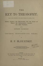 Cover of: The key to theosophy by Елена Петровна Блаватская