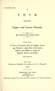 Cover of: A tour through Upper and Lower Canada. by John Cosens Ogden