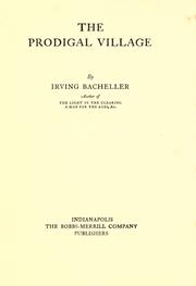 Cover of: The prodigal village by Irving Bacheller