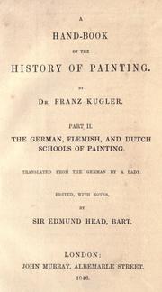 Cover of: A hand-book of the history of painting.